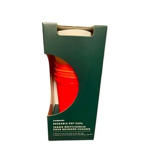 NWT Starbucks Ombre Pink Holiday Reusable Grande Hot Cups Set of 6